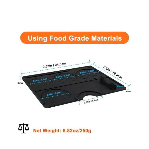 Espresso Tamper Mat Coffee Tamping - Food Safe Silicone Coffee Tamping Mat fo... - Picture 2 of 7